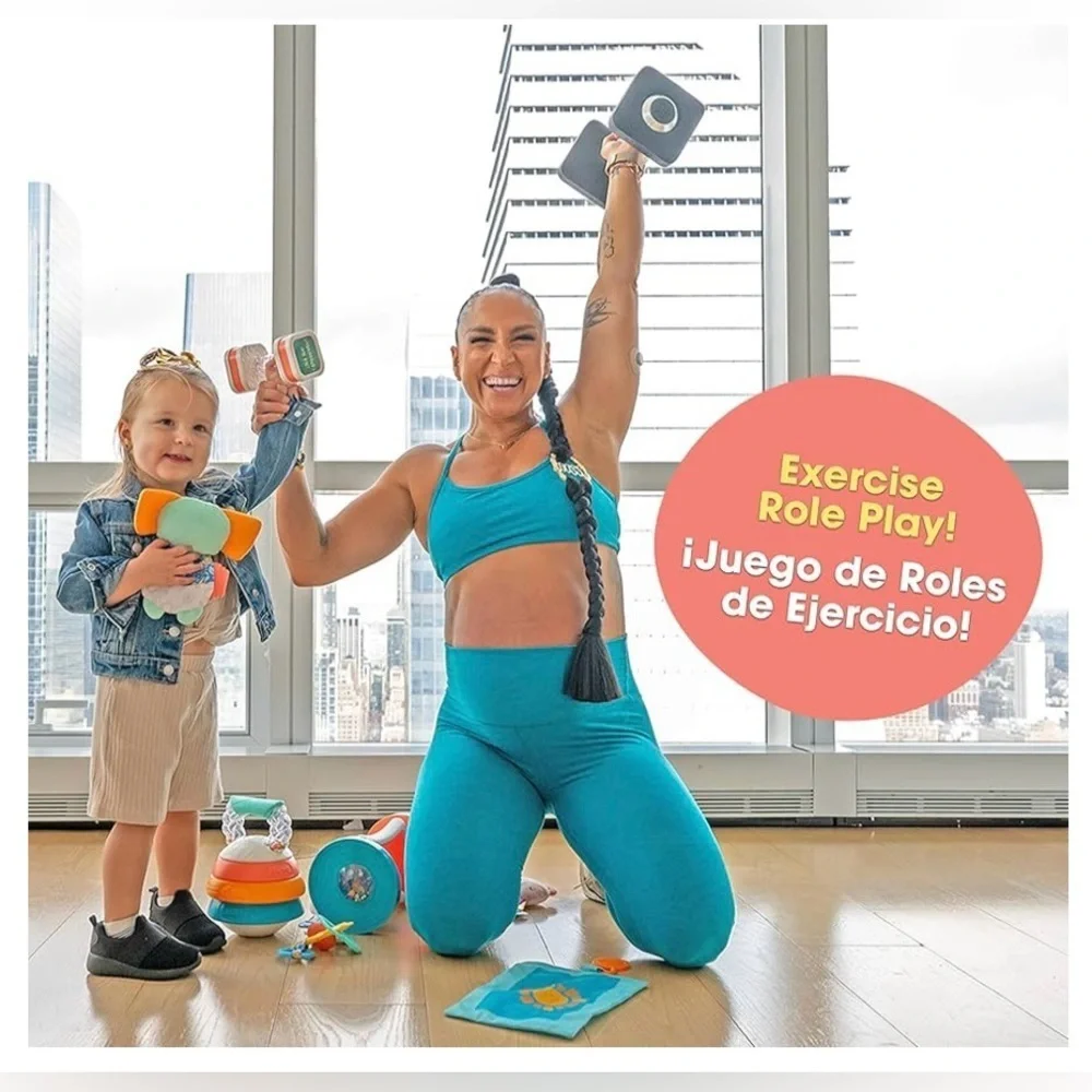 Twist & Shake Dumbbell Toy - Orange and White